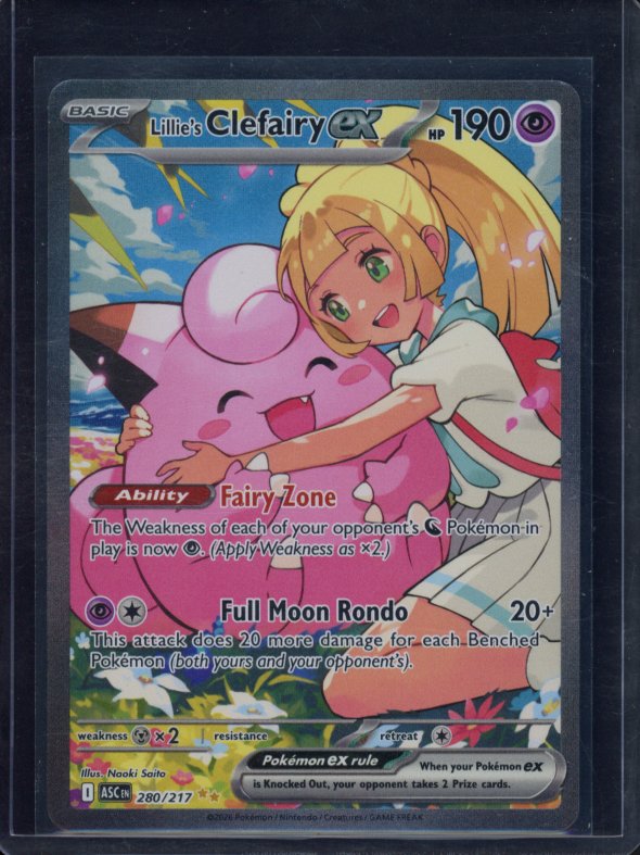 Lillie's Clefairy Ex 208/217 Raw RookieLegends