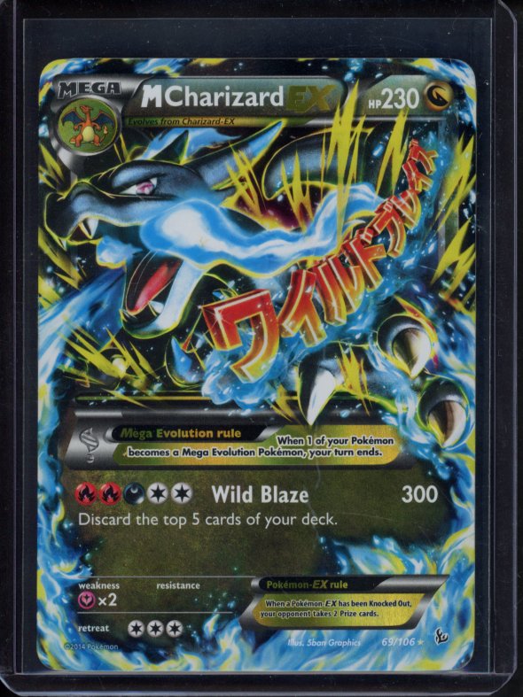 M Charizard Ex 69/106 Raw RookieLegends