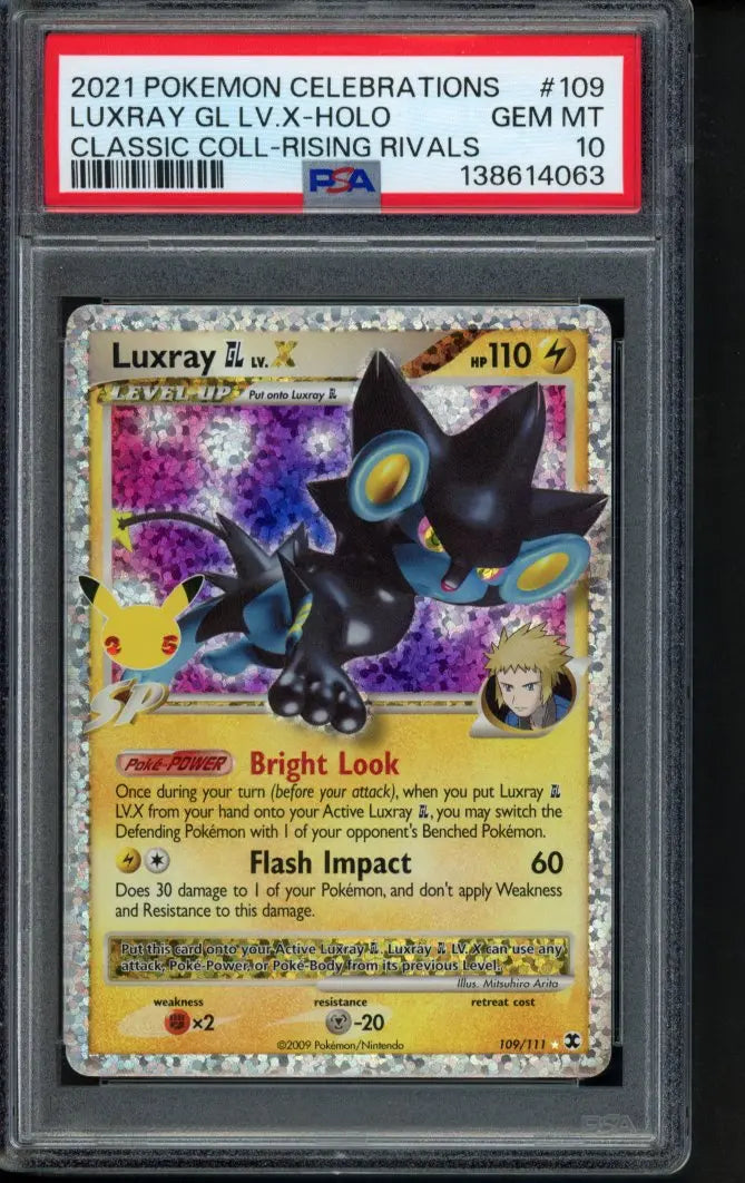 Luxray GL. LV.X 109/111 PSA 10 RookieLegends