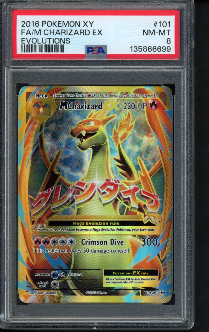 M Charizard Ex 101/108 PSA 8 RookieLegends