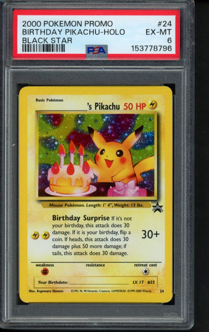 Birthday Pikachu - Holo 24 PSA 6 RookieLegends