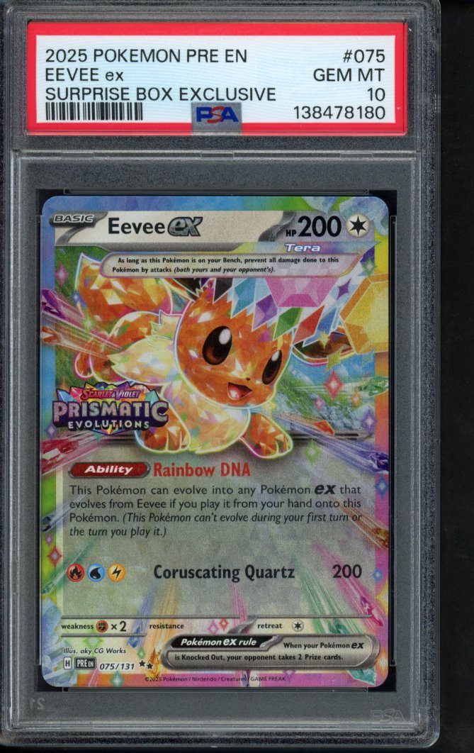 Eevee Ex - Suprise Box Exclusive 075/131 PSA 10 RookieLegends