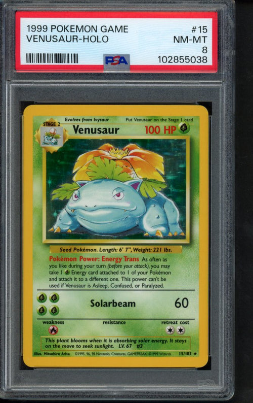 1999 Pokemon Game - Venusaur Holo 15/102 PSA 8 RookieLegends