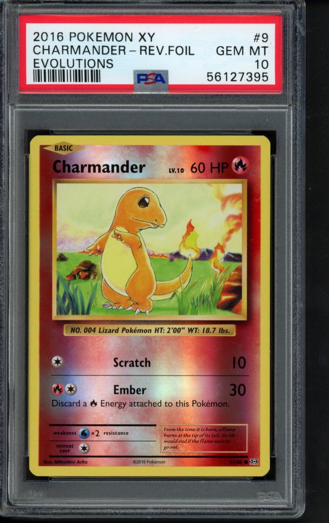 Charmander Reverse Holo 9/108 PSA 10 RookieLegends