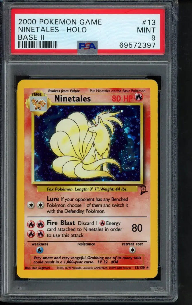 Ninetales Holo - Base set 2 - 13/130 PSA 9 RookieLegends