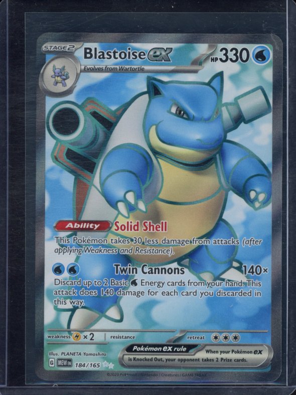 Blastoise Ex 184/165 Raw RookieLegends