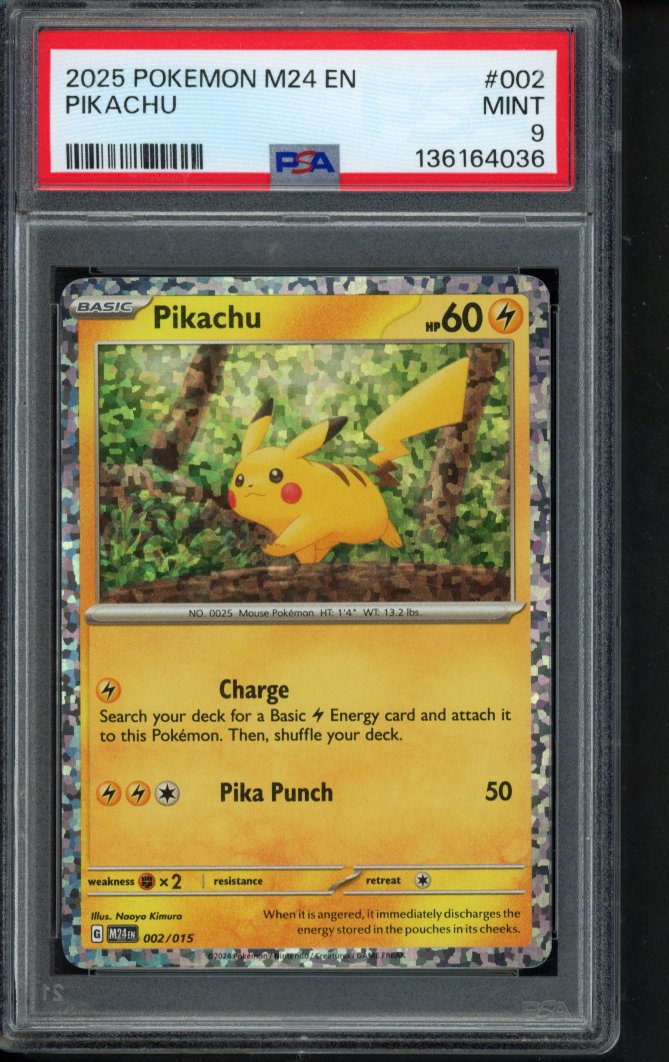 Pikachu 002/015 PSA 9