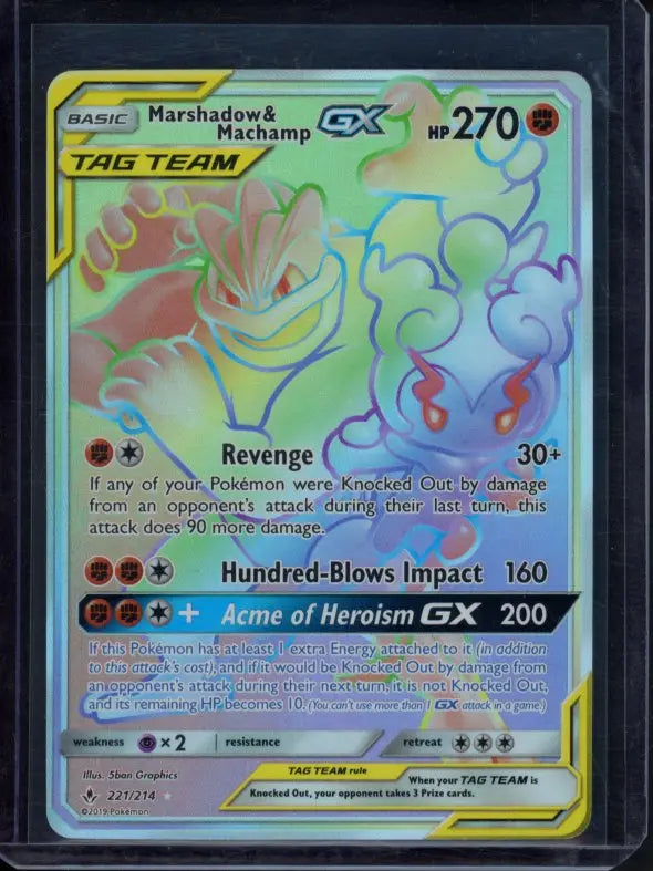 Marshadow & Machamp Gx 221/214 Raw RookieLegends