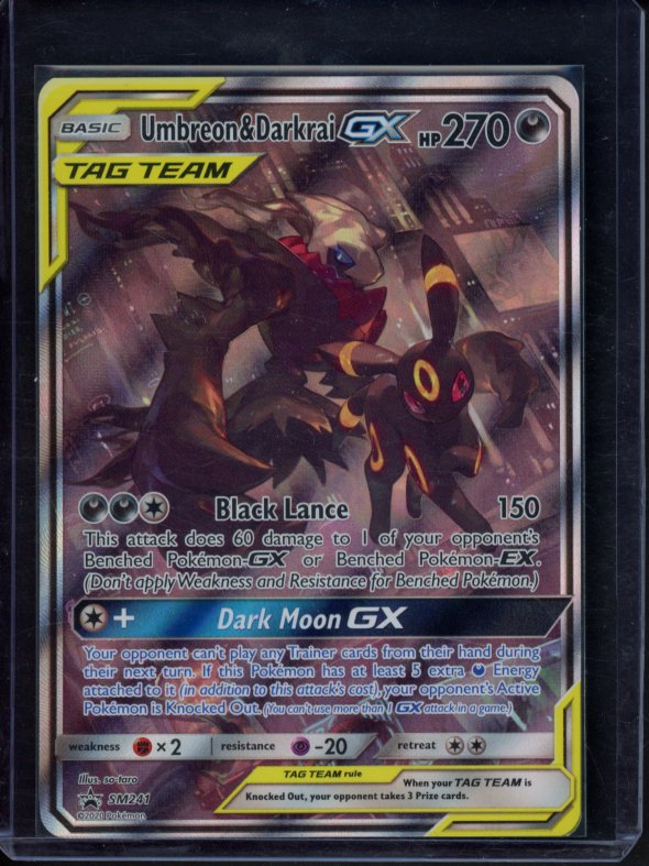 Umbreon & Darkrai Gx SM241 Raw RookieLegends