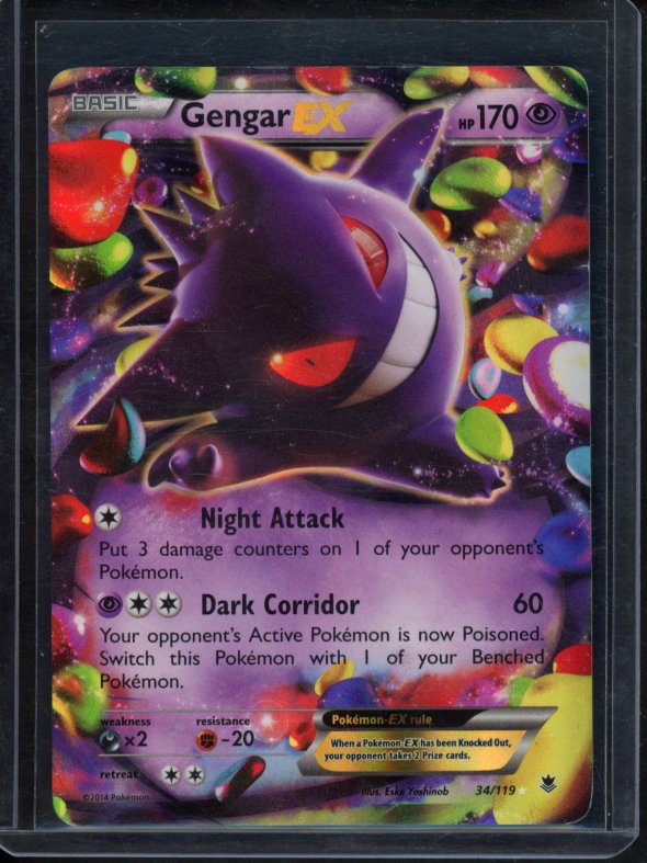 Gengar Ex 34/119 Raw RookieLegends