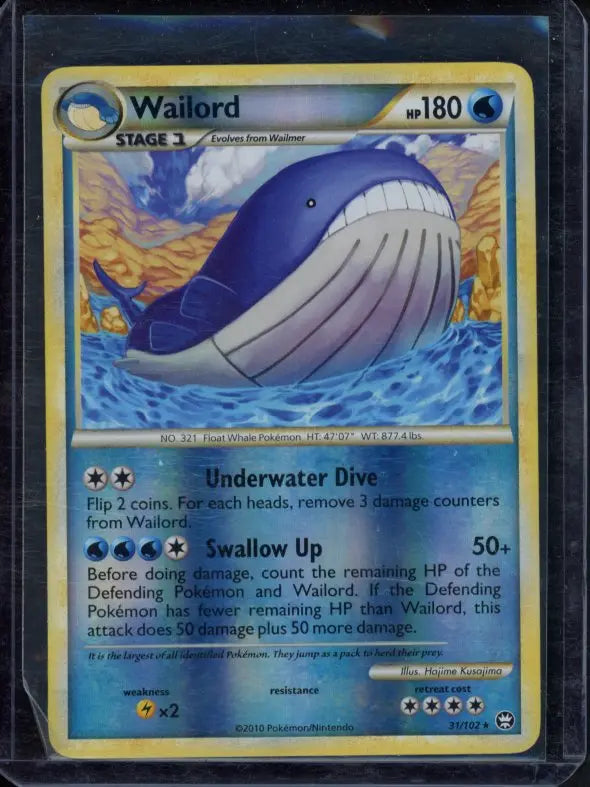 Wailord Reverse Holo - Triumphant 31/102 Raw RookieLegends