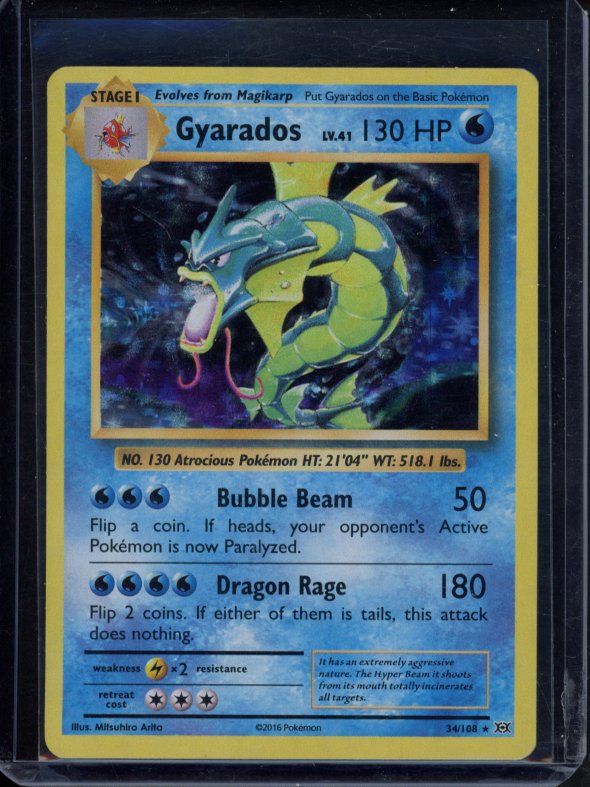 Gyarados - Evolutions 34/108 Raw RookieLegends