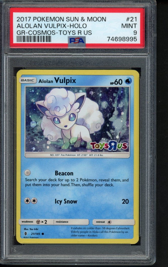 Alolan Vulpix - Toys R Us Stamped 21/145 PSA 9 RookieLegends