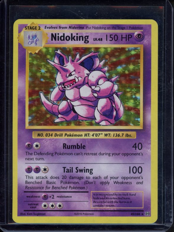 Nidoking - Evolutions 45/108 Raw RookieLegends