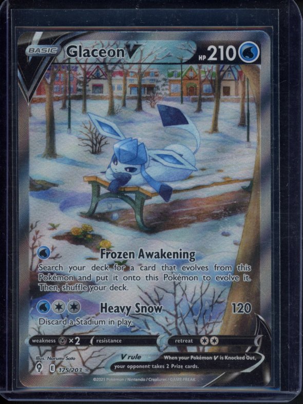 Glaceon V 175/203 Raw RookieLegends