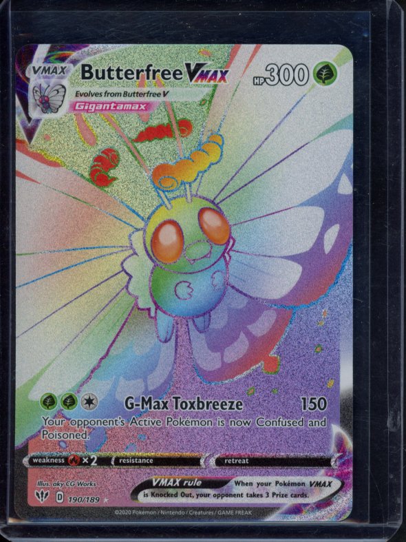 Butterfree Vmax 190/189 Raw RookieLegends