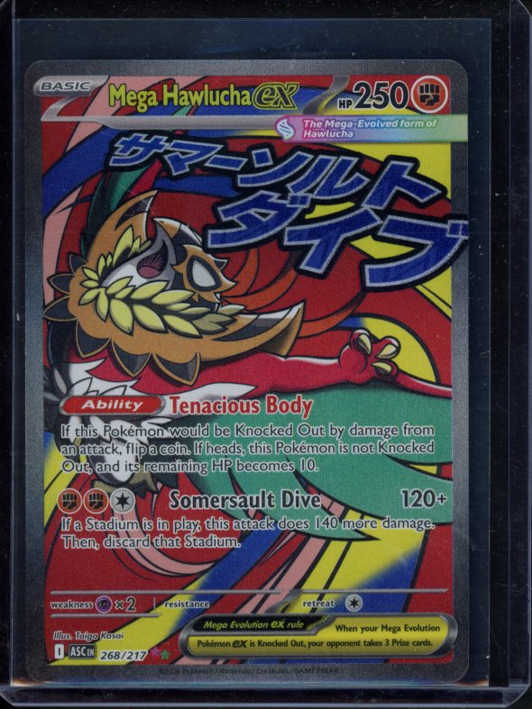 Mega Hawlucha Ex 268/217 Raw RookieLegends