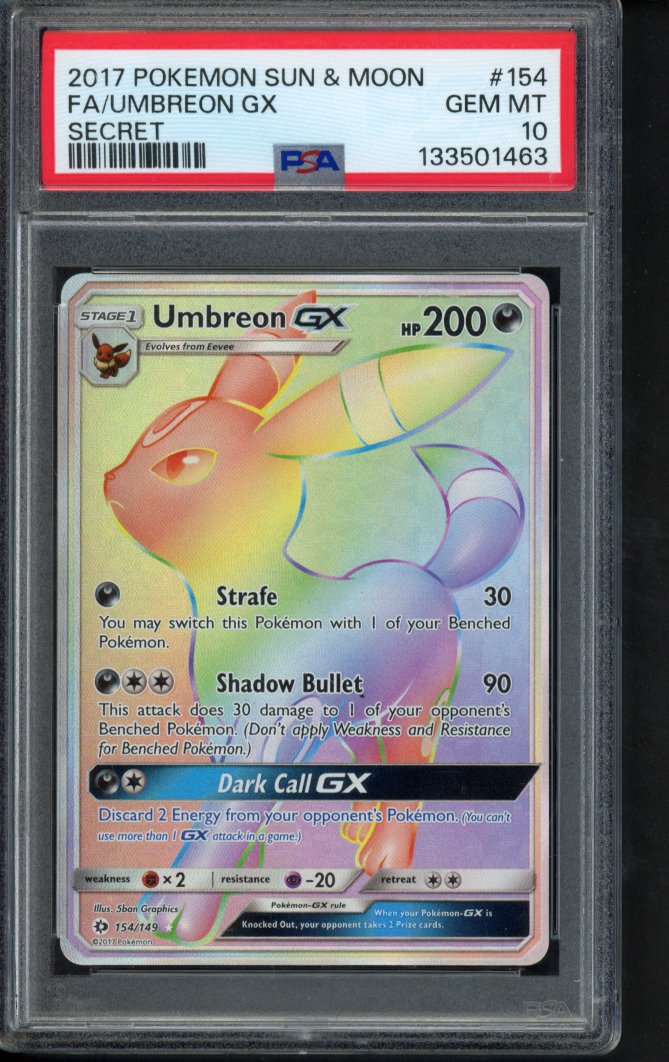 Umbreon Gx 154/149 PSA 10 RookieLegends