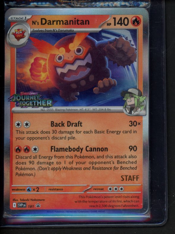 N's Darmanitan - Staff Prerelease Sealed Promo RookieLegends