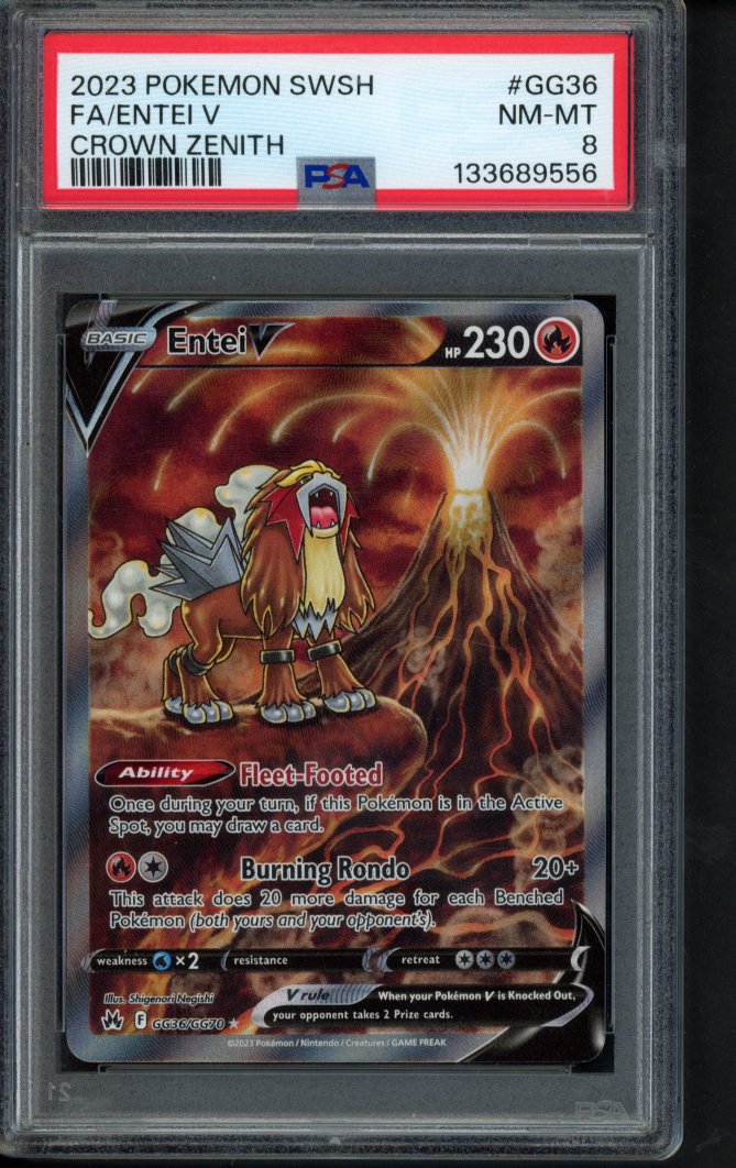 Entei V GG36/GG70 PSA 8 RookieLegends