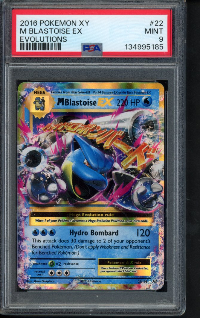 M Blastoise Ex - Evolutions 22/108 PSA 9
