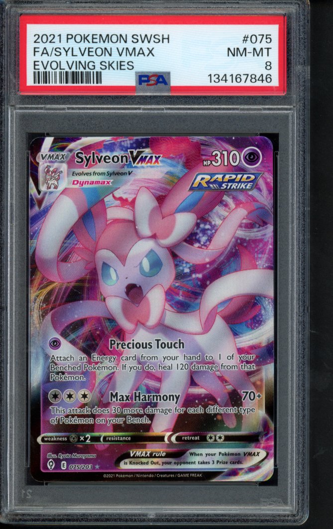 Sylveon Vmax 075/203 PSA 8