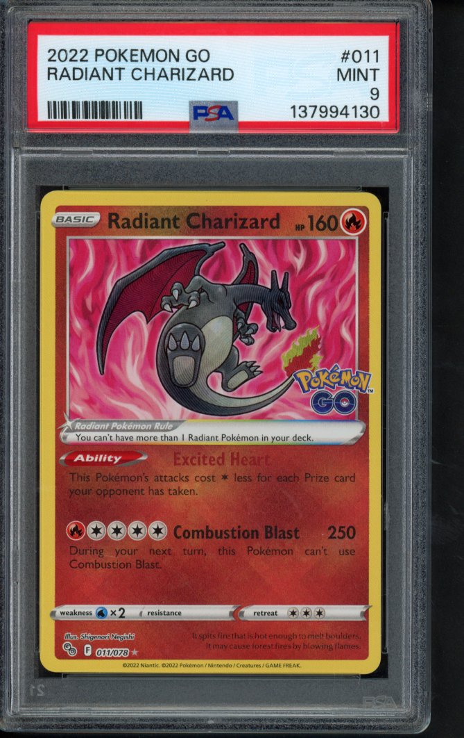 Radiant Charizard - Pokemon Go 011/078 PSA 9 RookieLegends