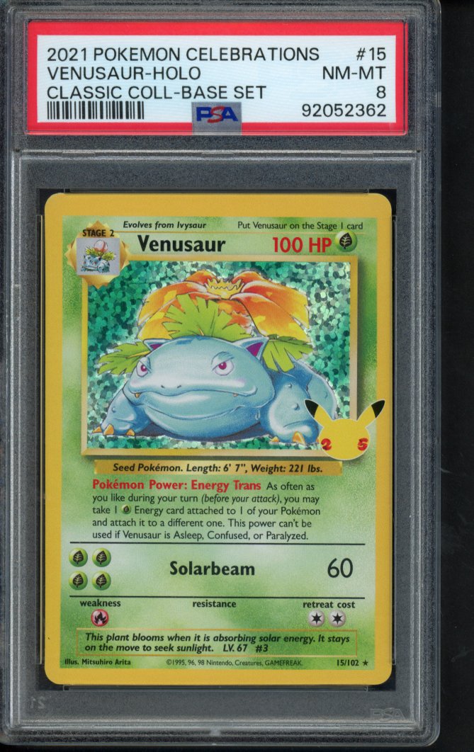 Venusaur Holo - Classic Collection 15/102 PSA 8 RookieLegends