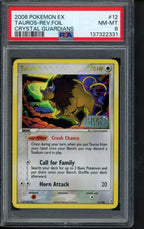 Tauros Reverse Holo - Crystal Guardians 12/100 PSA 8 RookieLegends