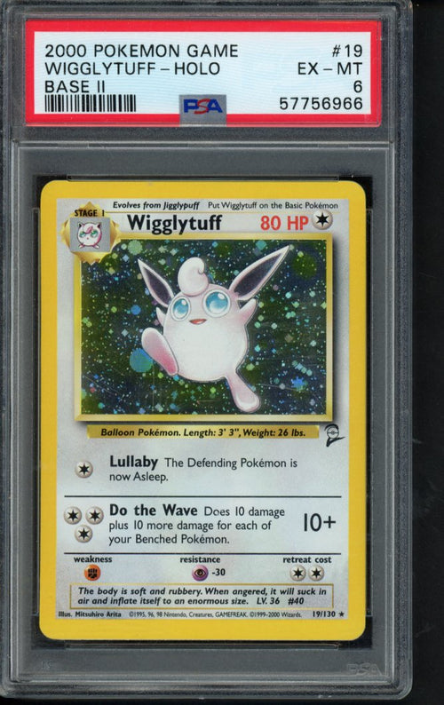 2000 Pokemon Game - Wigglytuff Holo - Base 2 19/130 PSA 6 RookieLegends