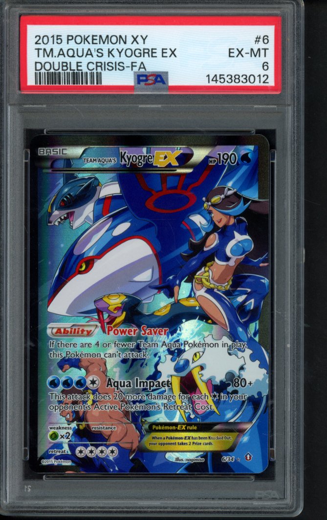 Team Aqua's Kyogre Ex 6/34 PSA 6 RookieLegends