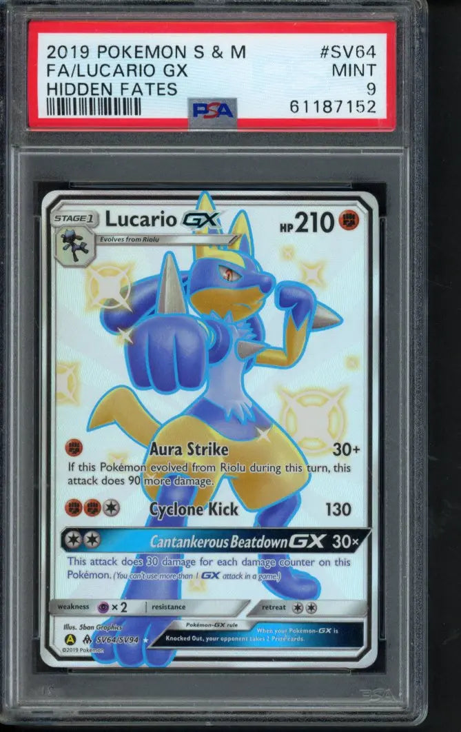 Lucario Gx SV64/SV94 PSA 9 RookieLegends