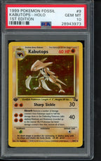 1999 Pokemon Fossil - Kabutops Holo - 1 St Edition 9/62 PSA 10 RookieLegends