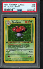 1999 Pokemon Jungle - Vileplume Holo - 1 St Edition 15/64 PSA 9 RookieLegends