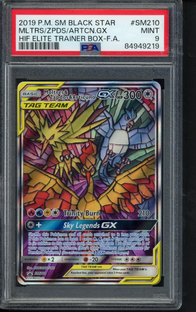 Moltres & Zapdos & Articuno Gx SM210 PSA 9 RookieLegends
