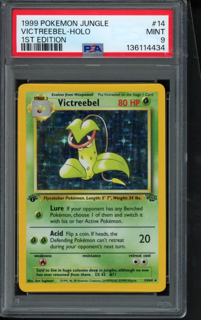 1999 Pokemon Jungle - Victreebel Holo - 1 St Edition 14/64 PSA 9 RookieLegends
