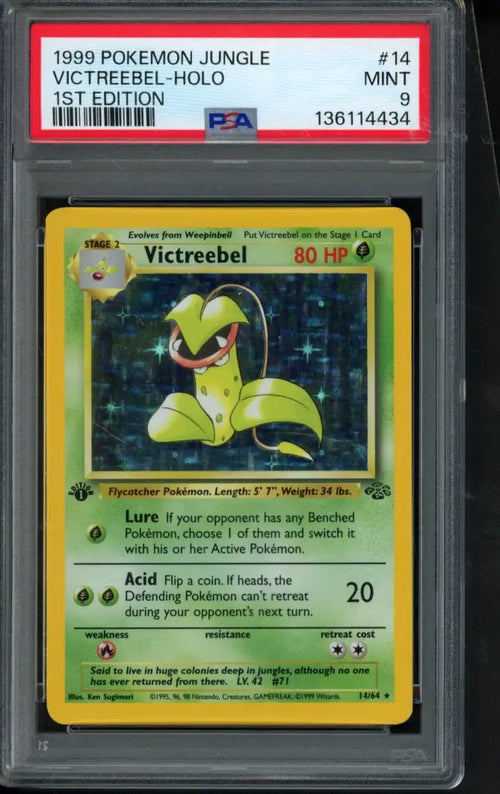 1999 Pokemon Jungle - Victreebel Holo - 1 St Edition 14/64 PSA 9 - RookieLegends