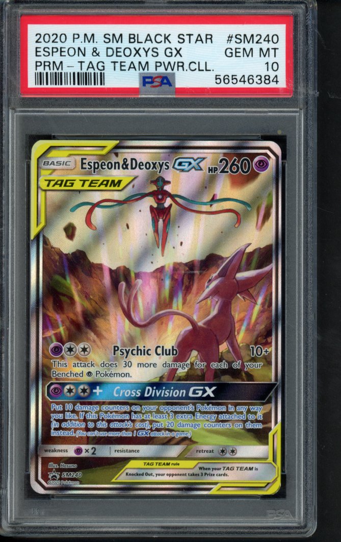 Espeon & Deoxys Gx SM240 PSA 10 RookieLegends