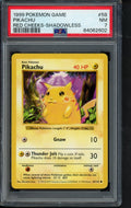 1999 Pokemon Game - Pikachu - Red Cheeks Shadowless 58/102 PSA 7 RookieLegends