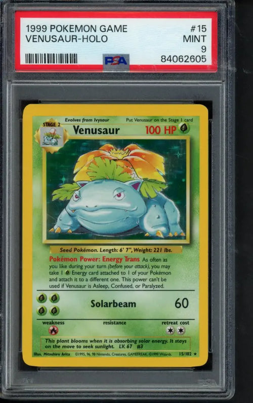 1999 Pokemon Game - Venusaur Holo 15/102 PSA 9 - RookieLegends
