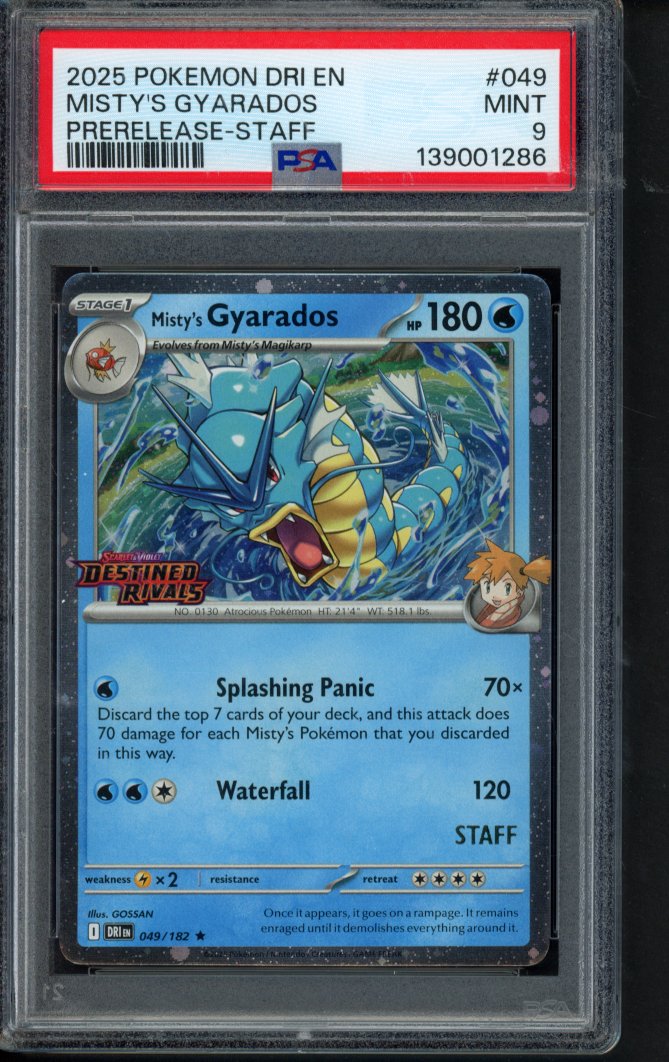 Misty's Gyarados - Prerelease Staff 049/182 PSA 9 RookieLegends