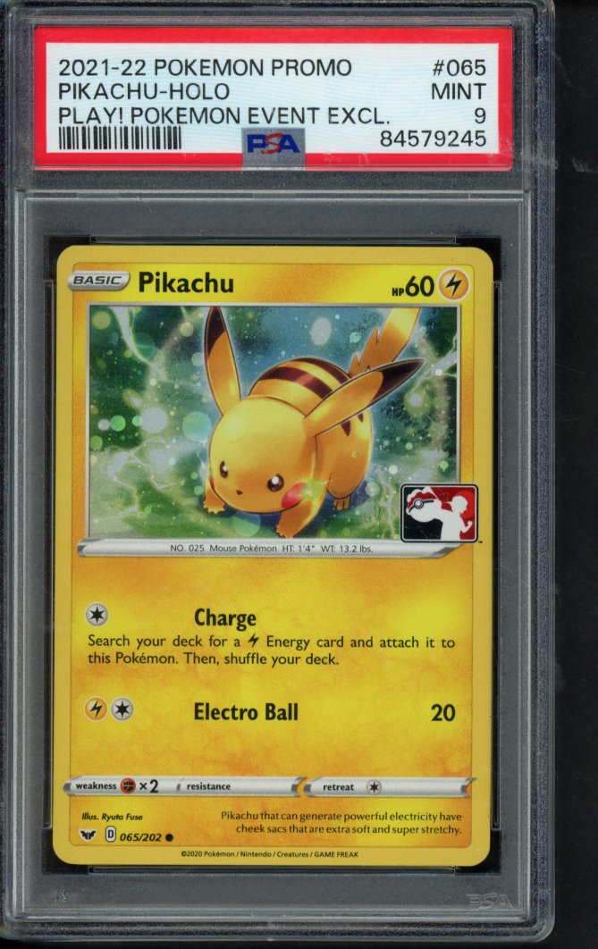 Pikachu Holo - Play! Pokemon Event Exclusive 065/202 PSA 9