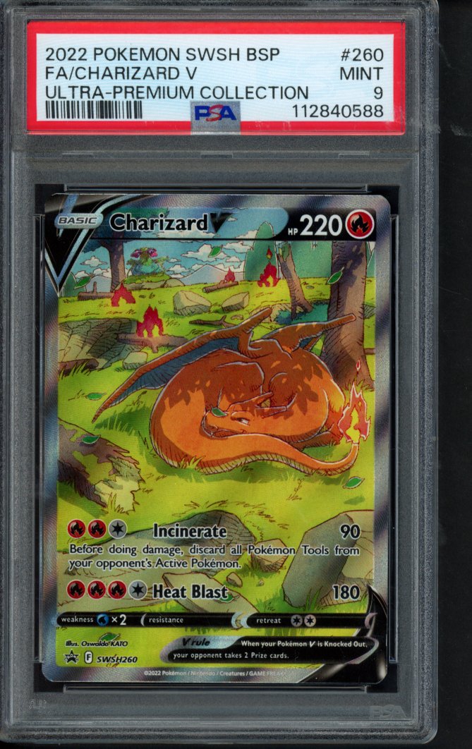 Charizard V SWSH260 PSA 9