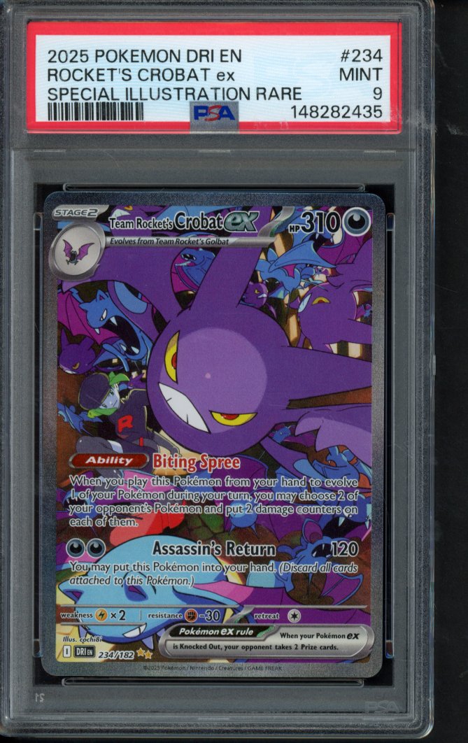 Team Rocket's Crobat Ex 234/182 PSA 9