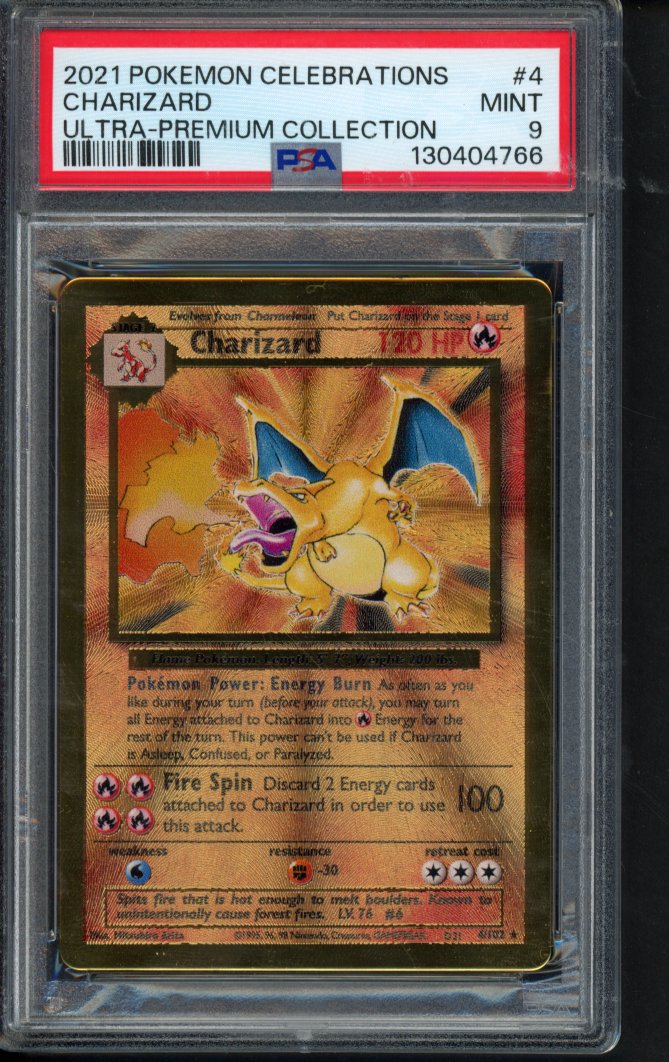 Charizard - Metal Card 4/102 PSA 9