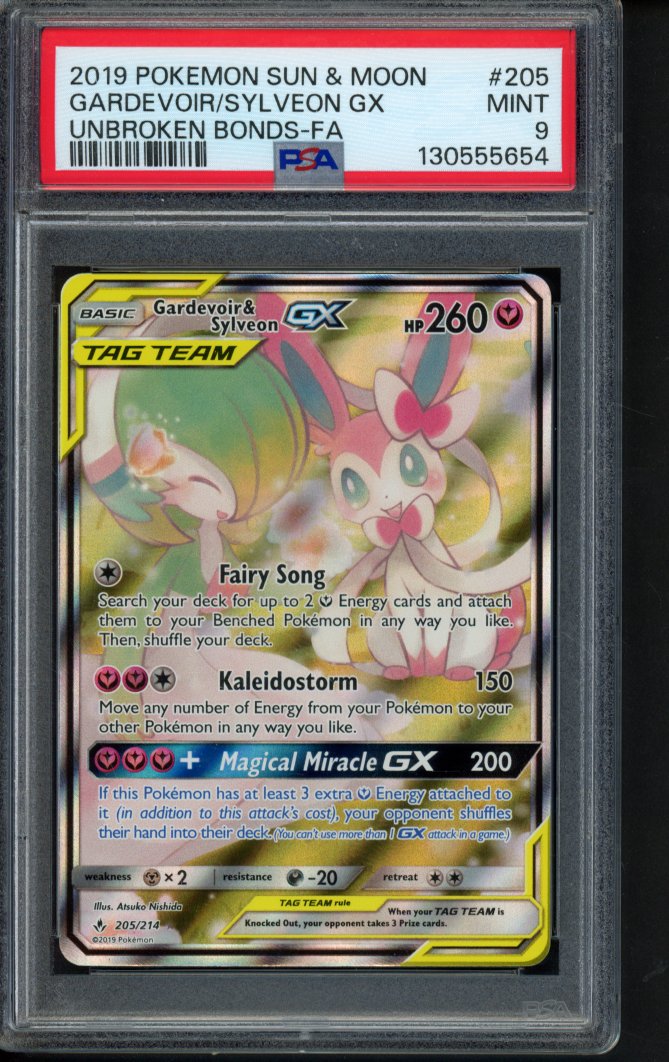 Gardevoir & Sylveon Gx 205/214 PSA 9