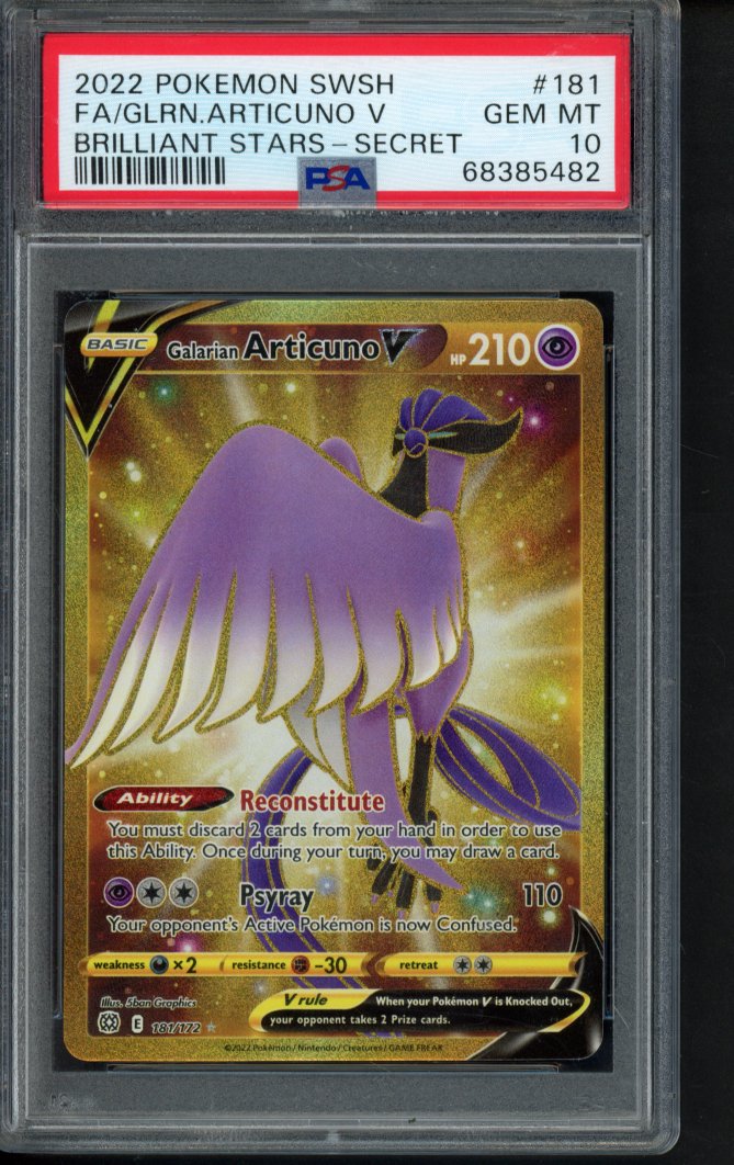 Galarian Articuno V 181/172 PSA 10