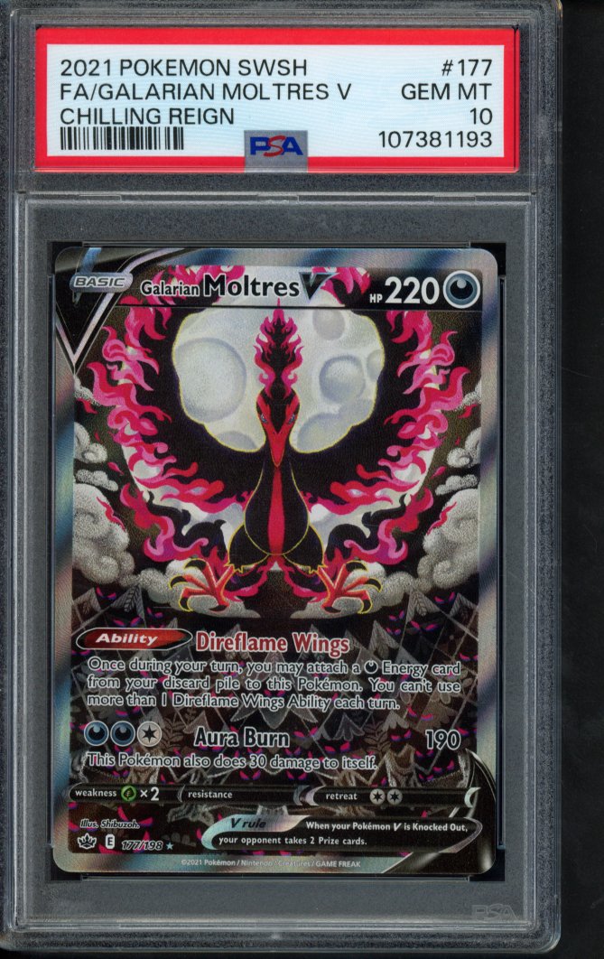 Galarian Moltres V 177/198 PSA 10 - RookieLegends