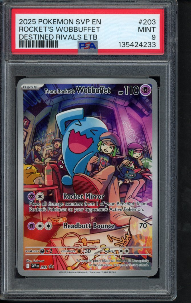 Team Rocket's Wobbuffet 203 PSA 9 RookieLegends