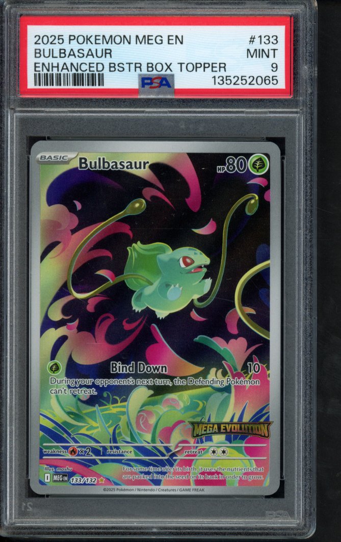 Bulbasaur 133/132 - Mega Evolution Stamped PSA 9 RookieLegends